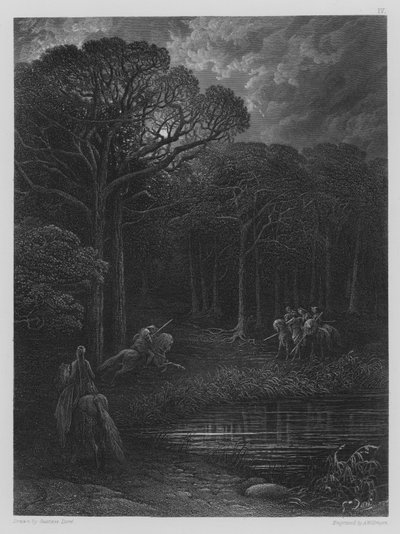Geraint charge les bandits - Gustave after Dore